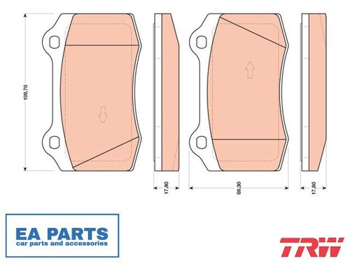 Brake pad set - pad, for
