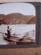 Stereoscope Stereo View Stereoscopic- Danube At St Nicolai Austria