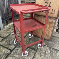 1950’s Industrial Cart / Trolly Heavy Duty Original Red Paint - M.C Slingsby LTD