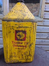 Vintage Shell Tractor Oil Tin Petrol Can