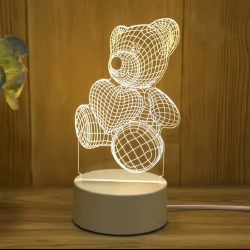 Acrylic bear lamp usb - bear,