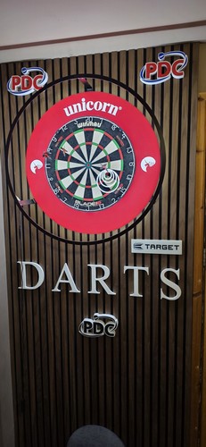 Darts sign for acoustic - sign,