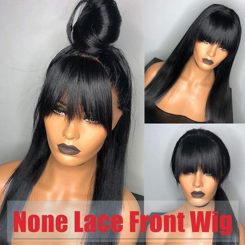 Straight human hair wig - human,