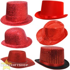 RED NOSE DAY HAT CHOOSE FROM RED TOP HAT, COWBOY, FEDORA, BOWLER + FASCINATOR