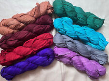 Indian Solid Colour Silk Sari Ribbon approx 3-4cm wide, 100g skein - WIDER WIDTH