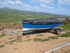 14 foot fibreglass sailing dinghy,ith trailer & cover,gp14, enterprise