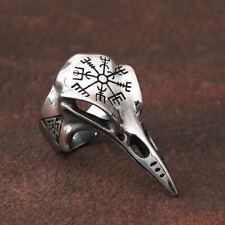 Odin Crow  Skull Ring for Men