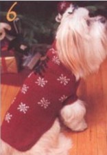 Christmas Winter Snowflakes Dog Coat Jumper Knitting pattern Jumper Laminated