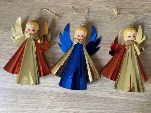 Vtg kitsch foil angel - foil,