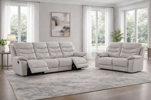 Grey italian leather seater - grey,