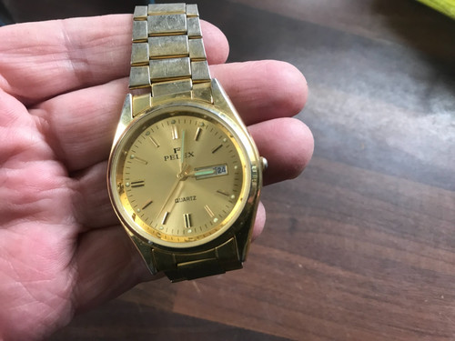 Pelex men watch gold - pelex,