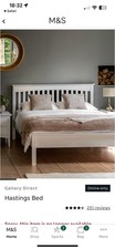 Wooden Grey Double Bed, Wardrobe & Bedside Table