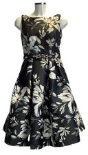 Eliza J Black Silver Floral