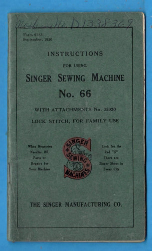 Antique 1920 singer - 1920, 66