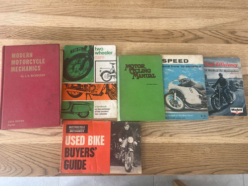 Vintage motorcycle books - books, &