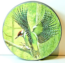 RARE PEEK FREAN GREEN WOODPECKER TREES FOREST BISCUITS TIN