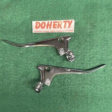 Triumph BSA Norton Doherty Handlebar Levers 1” Bar No Adjuster Plain Blade NOS