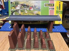 FALLER B-530 HO BRIDGE WITH TRACK SUPPORTS - Vintage Train Model Kit Boxed