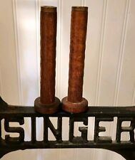 2 Antique Wooden Industrial