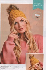 DOUBLE TAKE TEXTURED HATS - Knitting Pattern - RICO ESSENTIALS MEGA CHUNKY