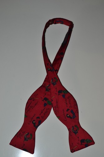 Arkle red silk self tie - red,
