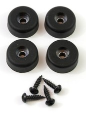 Black Rubber screw in feet