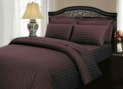Satin stripe quilt duvet cover - stripe,