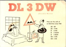 Ham Radio QSL Card DL3DW Herford Germany Riedel Old Timer Since 1928 SSB