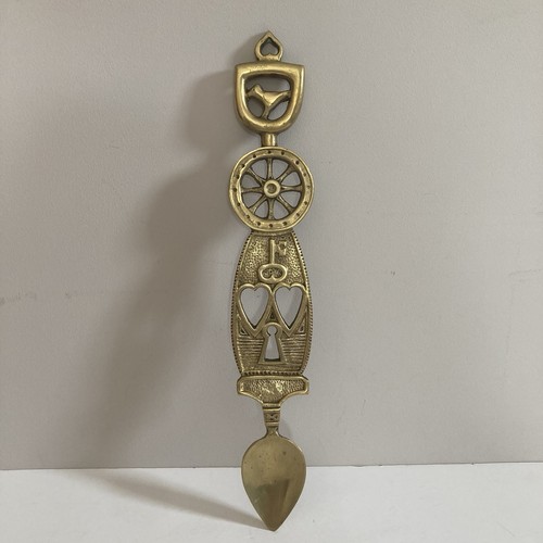 Vintage brass love spoon - vintage,