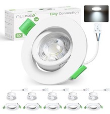 ALUSSO LIGHTING Downlights for Ceiling Ultra Slim 5W, Swivel LED Recessed 