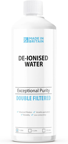 Ionised water - -, de-ionised