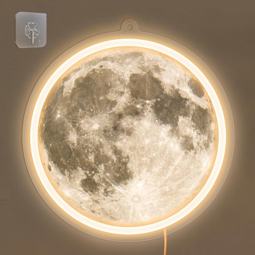 Moon neon light sign - neon,