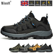 Mens Leather Outdoor Hiking Boots Trekking Trainers Shoes Sports Waterproof