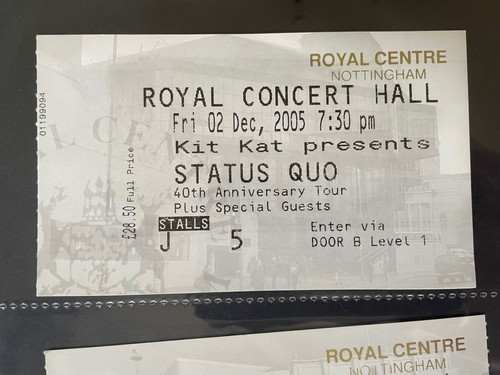 Status quo ticket 2005 - quo,