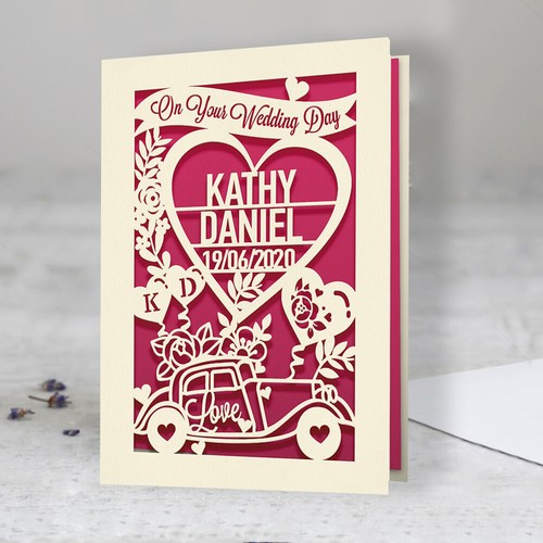 Personalised wedding day - day, card