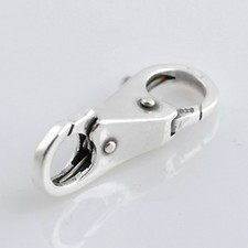 DOUBLE LOCK/Lobster clasp for European bracelet chain- Solid 925 sterling silver