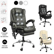8 Point Massage Chair Executive Office Footrest Computer Gaming Swivel Recliner