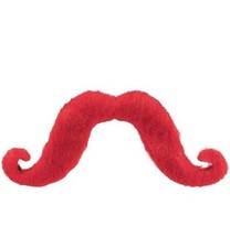 Handlebar moustache red - moustache, in