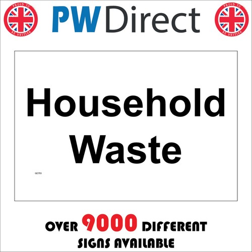 Sign household waste community - sign,