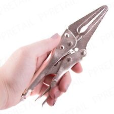 6.5" LONG NOSE MOLE VISE GRIPS Adjustable Lever Lock Mechanic/Garage Pliers Tool