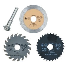 3pc Mini Saw Blade Set HSS TCT