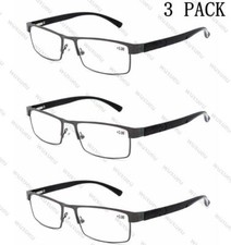 3 Packs Metal Mens Womens Unisex Reading Glasses Slim Lightweight  UK