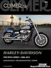 Clymer 2006-2011 Motorcycle Repair Manual for Harley Davidson FXD Dyna Series...