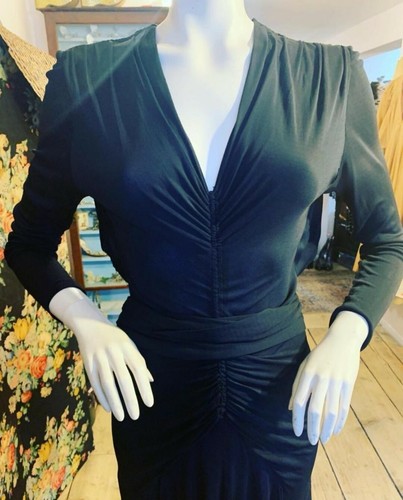 1940s black silk jersey - 1940s,