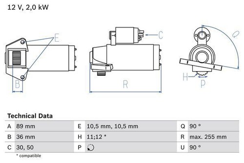 Bosch starter motor for - bosch,