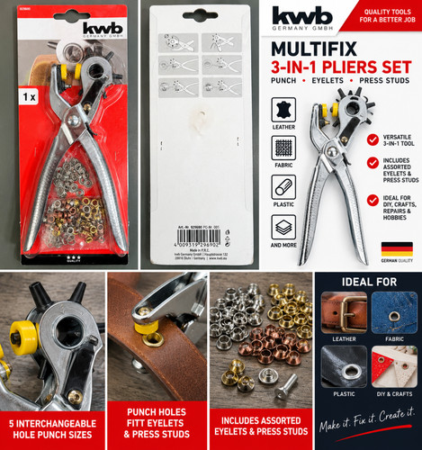 Kwb multifix hole punch - 3-in-1,