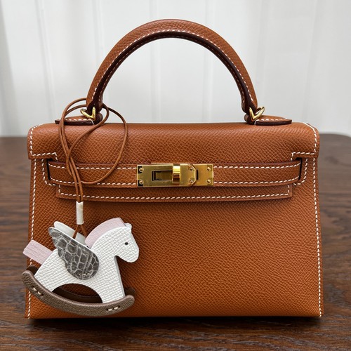Bag charm real leather rocking - bag,