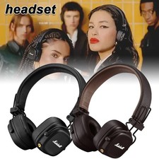 Marshall Major IV Bluetooth Headphones, Wireless Earphones - Black/Brown NL9