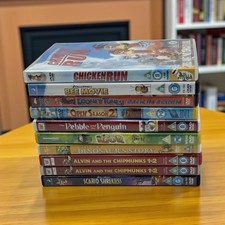 DVD Bundle Shrek Alvin & Chipmunks Chicken Run Rated U Kids DVDs Joblot  x10