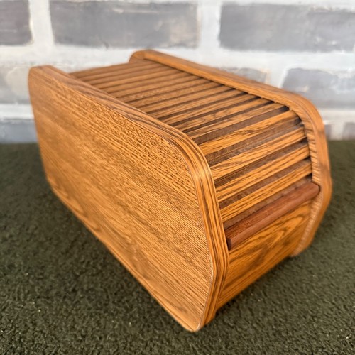 Vintage wooden roll top - wooden,